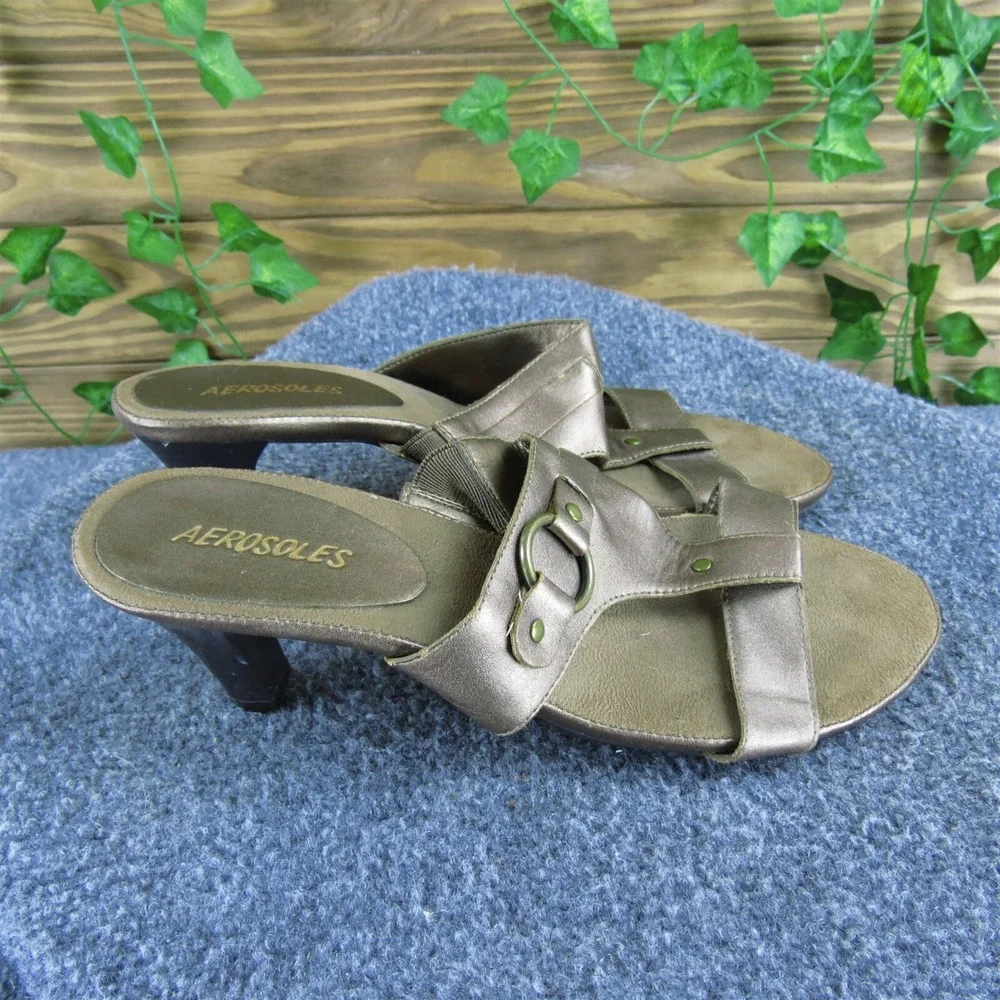 Aerosoles Women's Rise To Power Slide Bronze‎ Synthetic Sz 7.5 Medium Used 2025